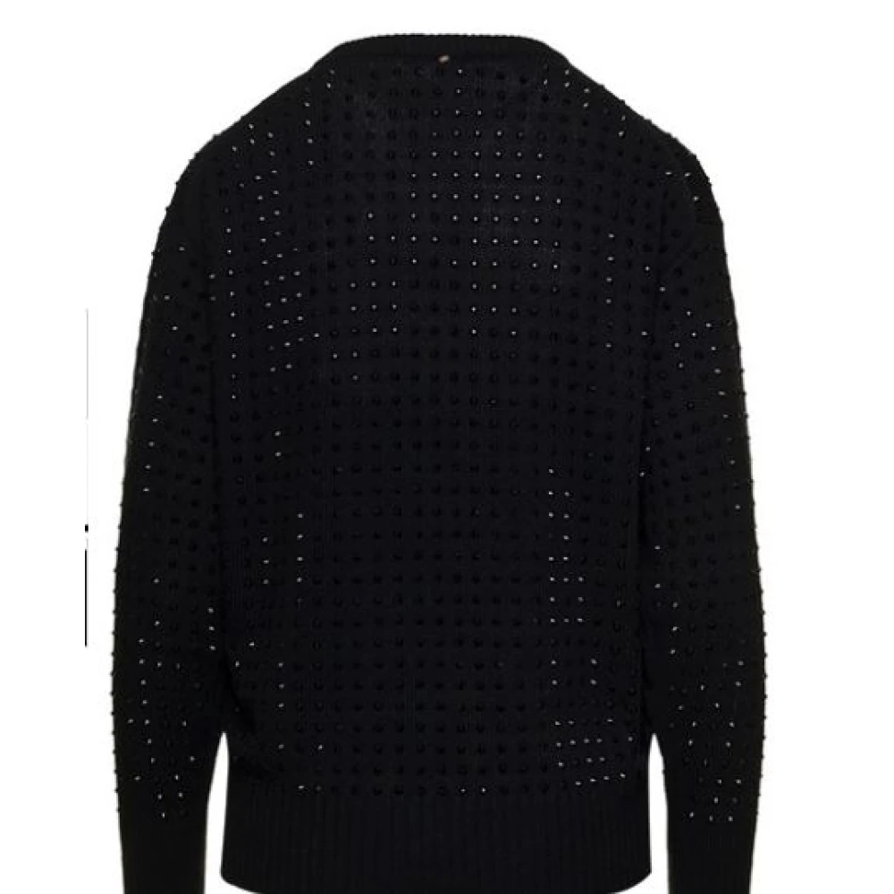 SPORTMAX V-neck Knitwear Black Dames