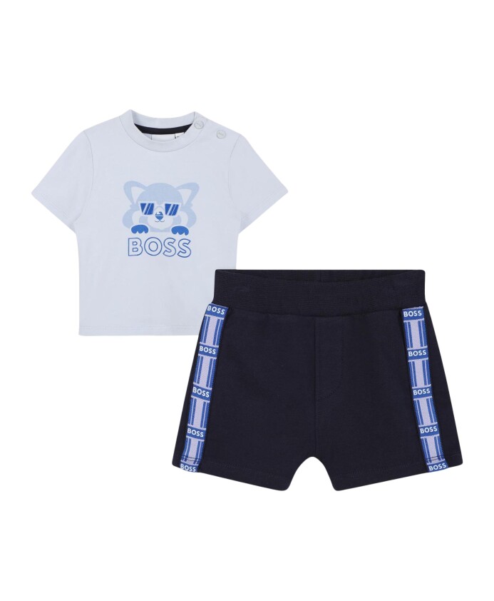 ensemble-robe-bleue-avec-impression-logo