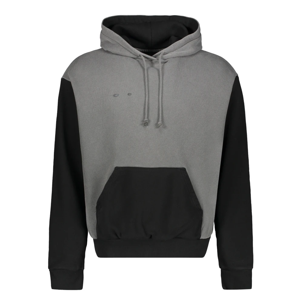 John Elliott Geribbelde hoodie met contrasterende inzetstukken Gray Heren