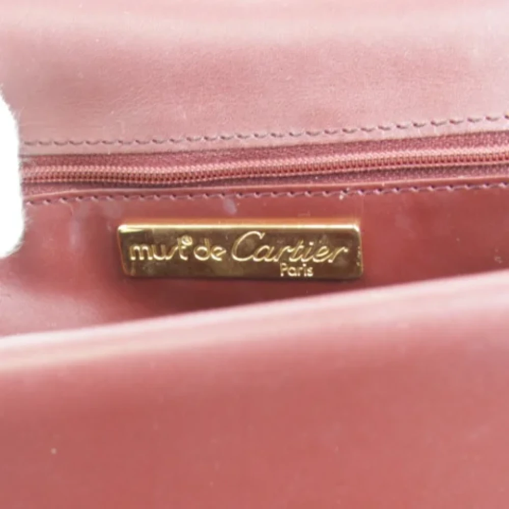 Cartier Vintage Pre-owned Leather shoulder-bags Red Dames