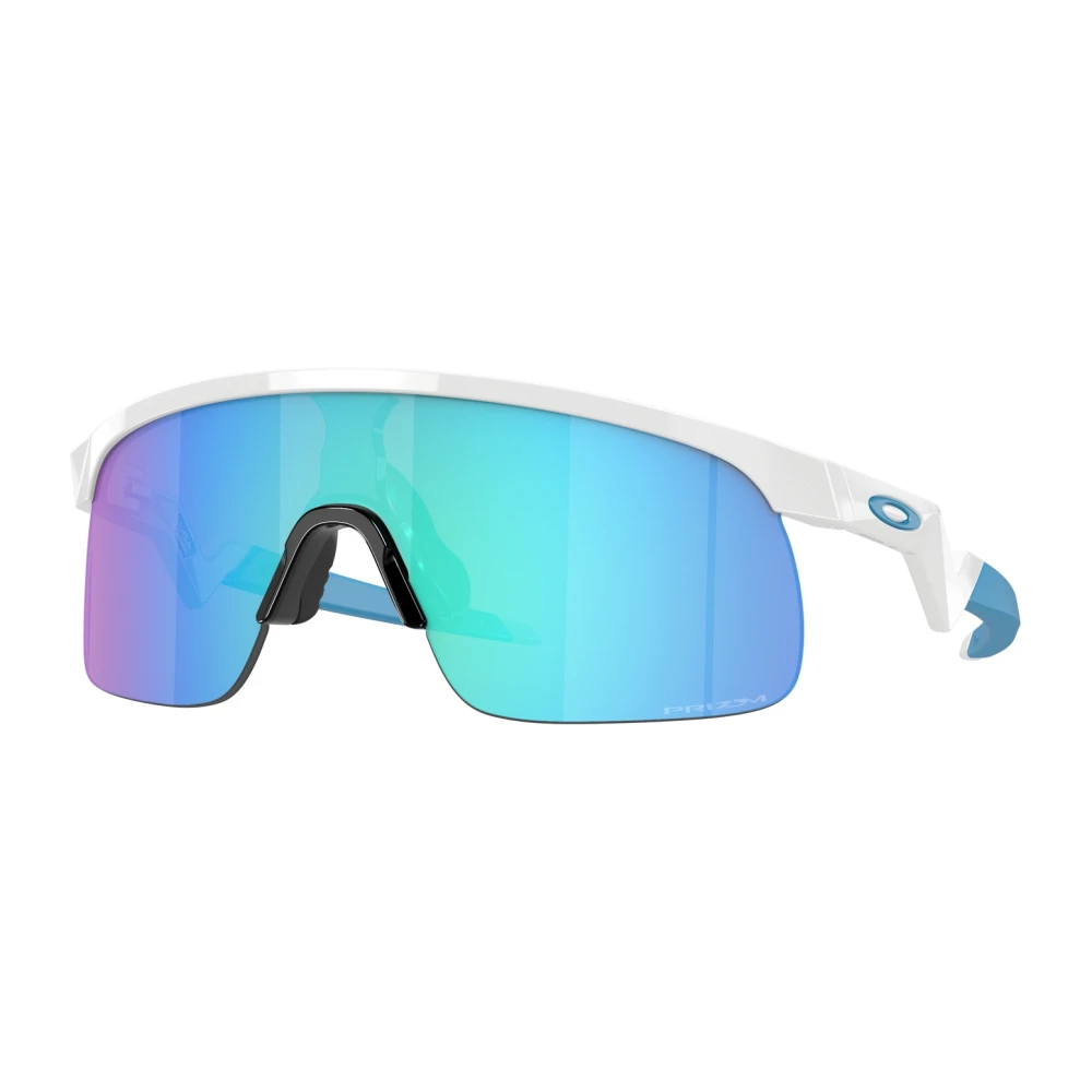 Oakley Unisex White Sporty Sunglasses With Polarized Lenses