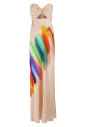 fersken-strapless-midi-kjole
