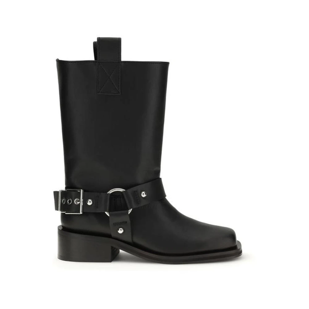 Ganni Women's Black Bos Taurus Lace-Up Boots