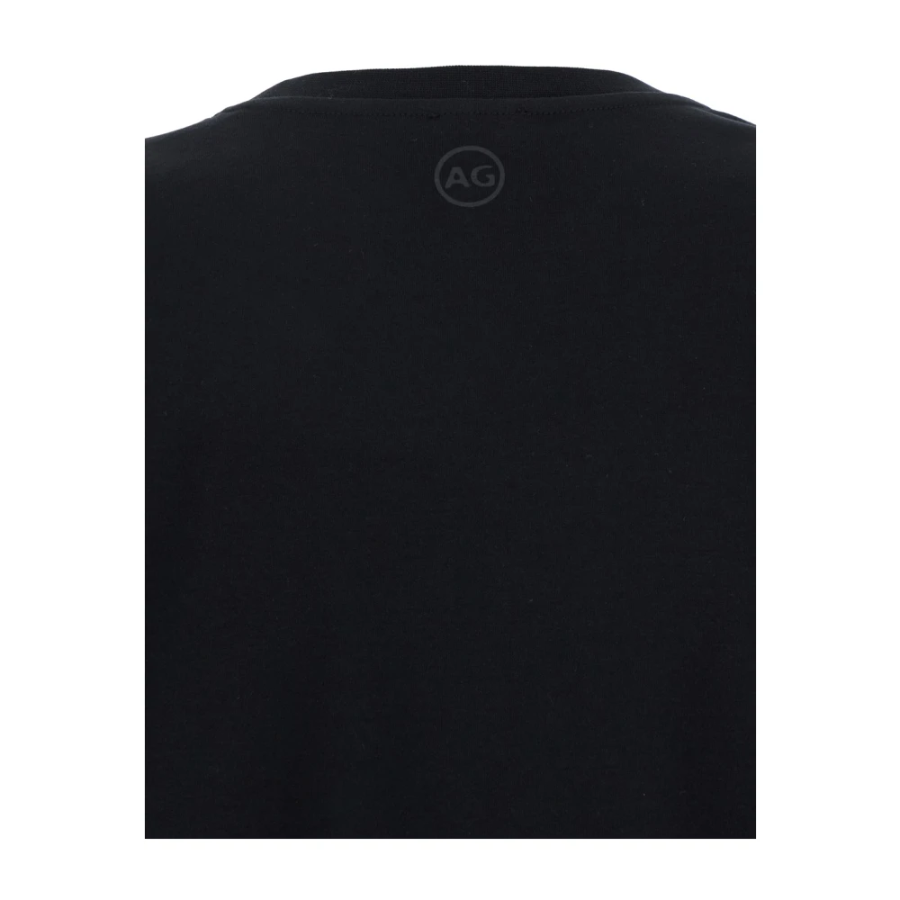 adriano goldschmied Zwarte Crewneck T-shirt met Logo Print Black Dames