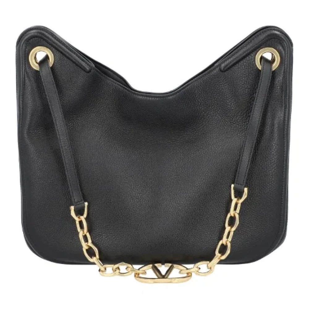 Valentino Vintage Pre-owned Leather shoulder-bags Black Dames