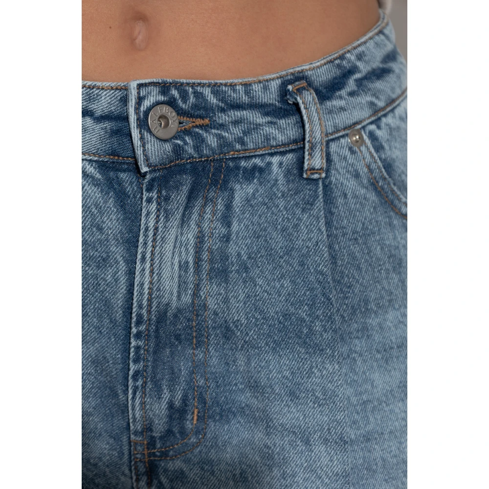 Halfboy Wijde broek Blue Dames