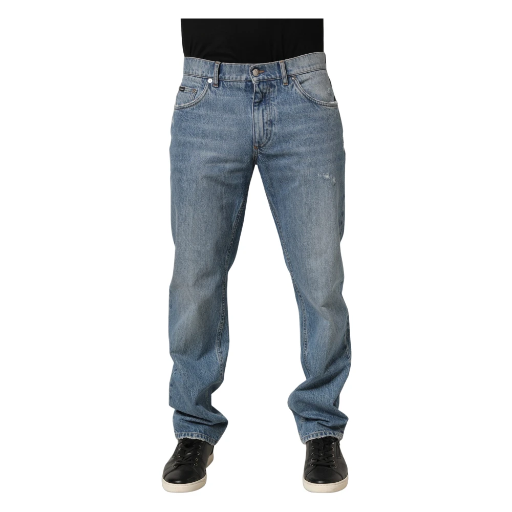 Dolce & Gabbana Straight Jeans - Male - Straight Fit Jeans - Blue - M - Jeans
