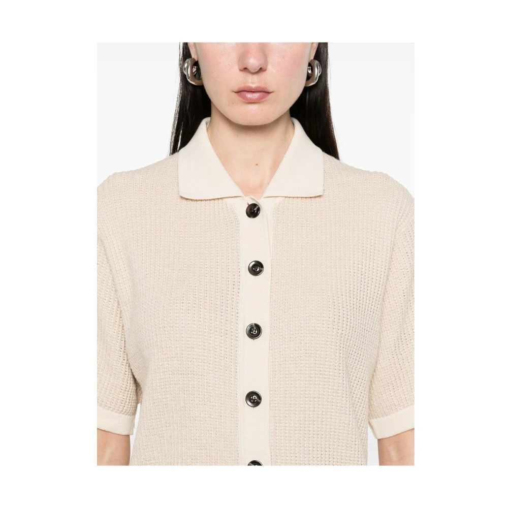 Soeur Ecru Vest Korte Mouwen Beige Dames