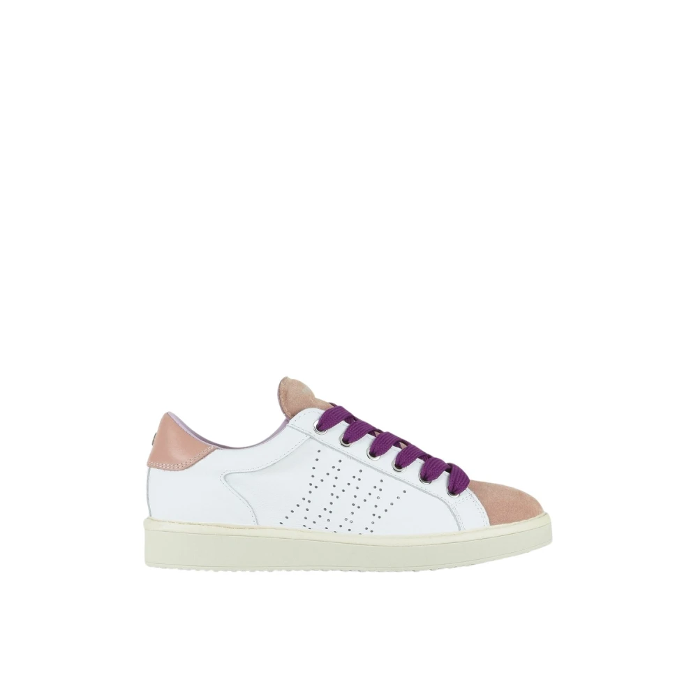 Panchic P01 Women's Lace-Up Shoe Leather Suede White-Powder Pink-Pansy White, Dam