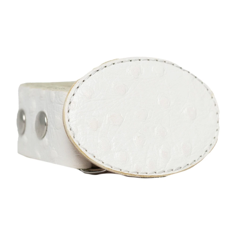 Our Legacy Fauxstritch Leren Speed Riem White Dames