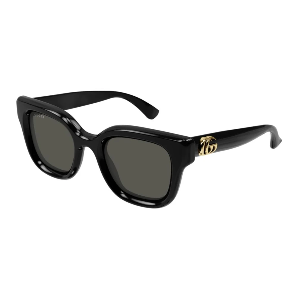 Gucci Black Sunglasses, Unisex, 49 Mm, Square Sunglasses