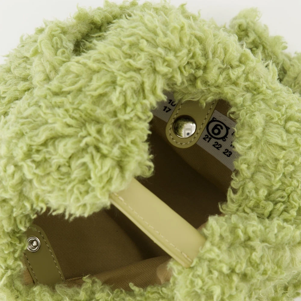 MM6 Maison Margiela Japanse Schoudertas Groen Wol Green Dames