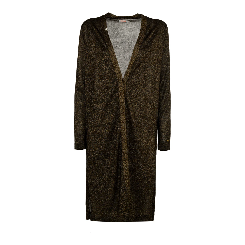 Sun68 Open Lurex Cardigan voor Vrouwen Green Dames