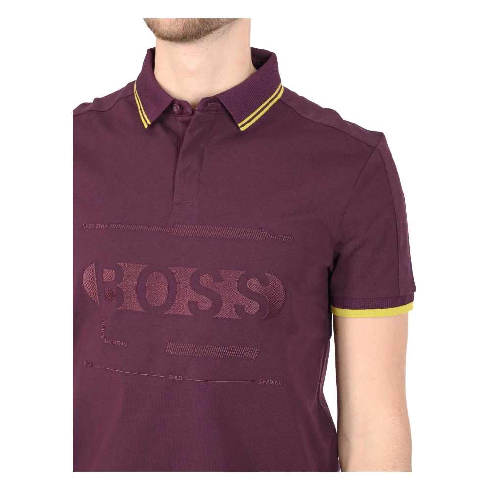 Hugo Boss Heren Polo Shirt in Medium Paars Purple Heren