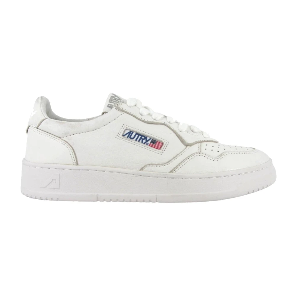Autry Men's White Sneakers, 4 Uk, Medalist Low Trainers