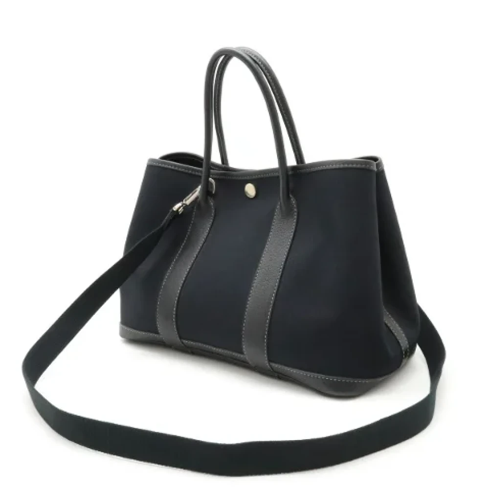 Hermès Vintage Pre-owned Canvas shoulder-bags Black Dames