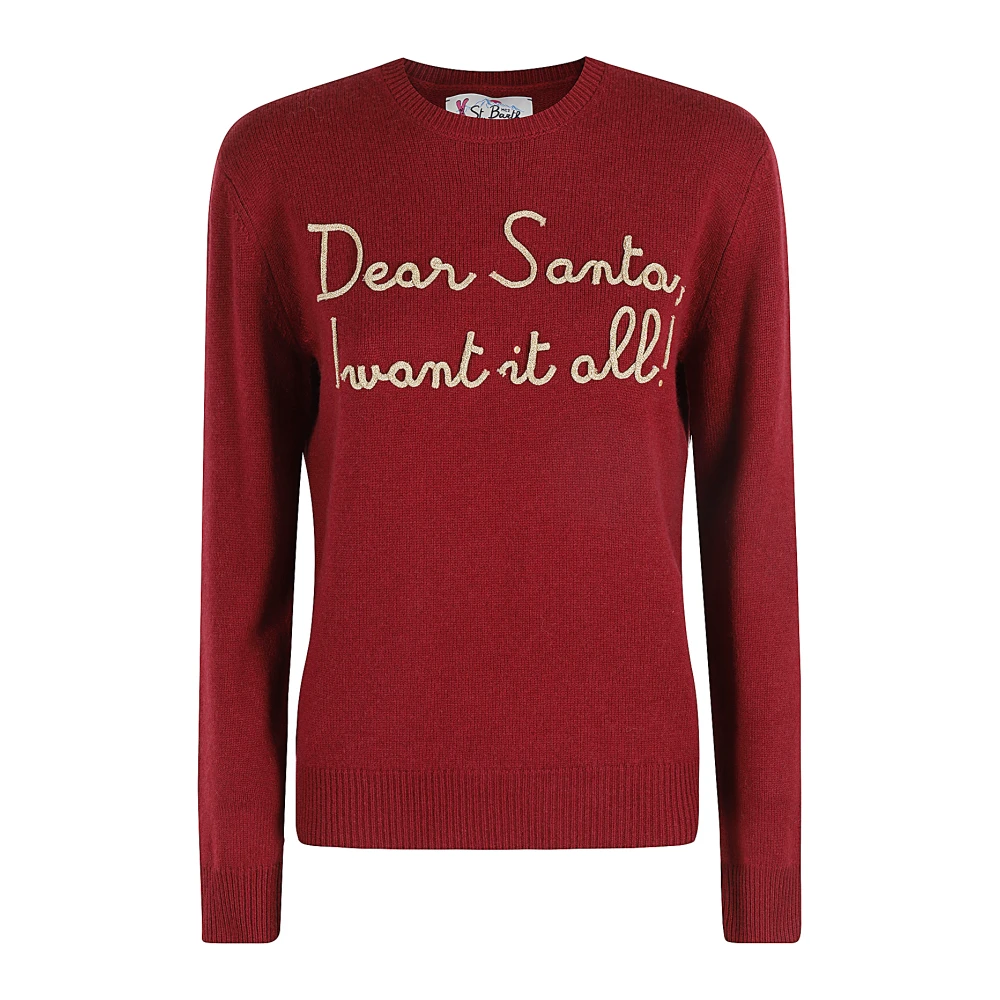 MC2 Saint Barth Stijlvolle Crewneck Sweater Red Dames