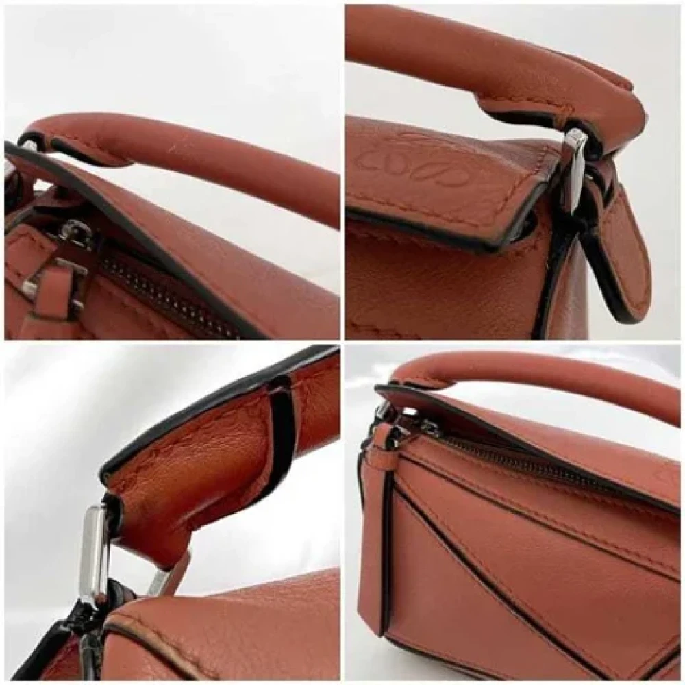 Loewe Pre-owned Fabric shoulder-bags Brown Dames