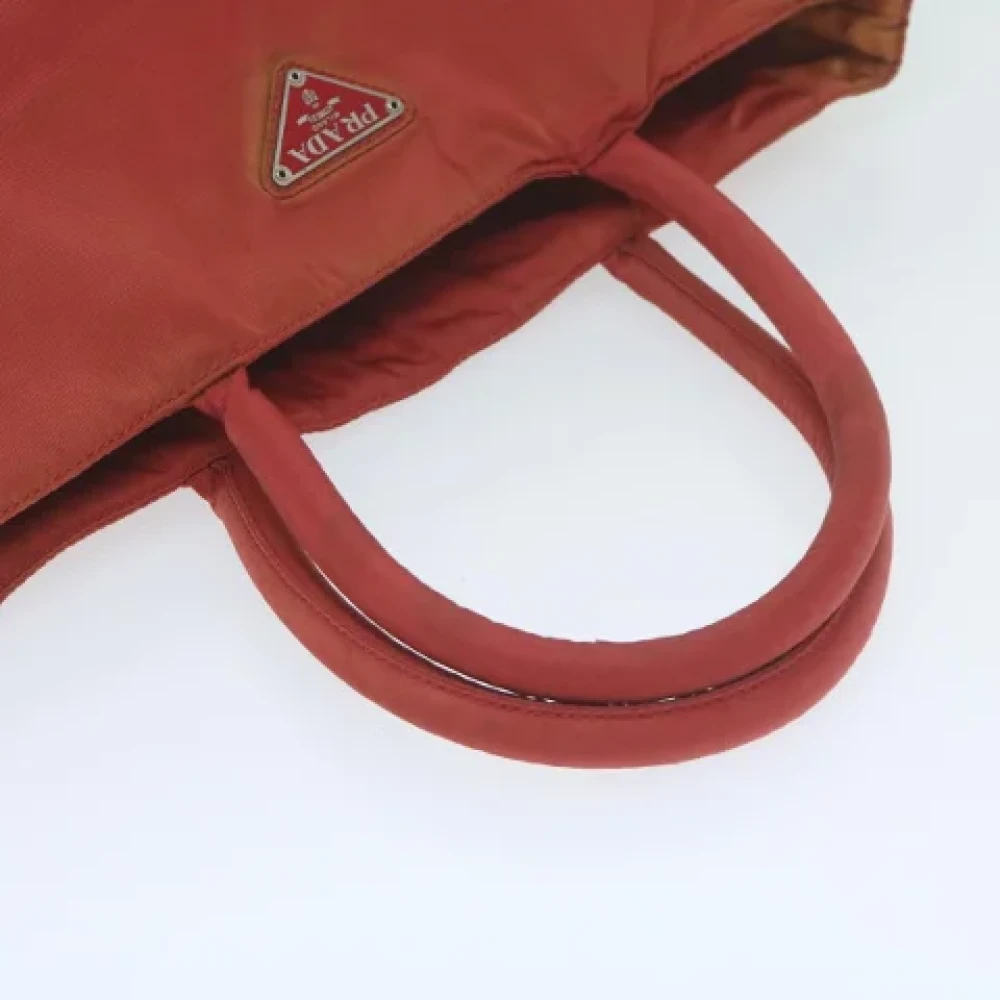 Prada Vintage Pre-owned Nylon handbags Red Dames