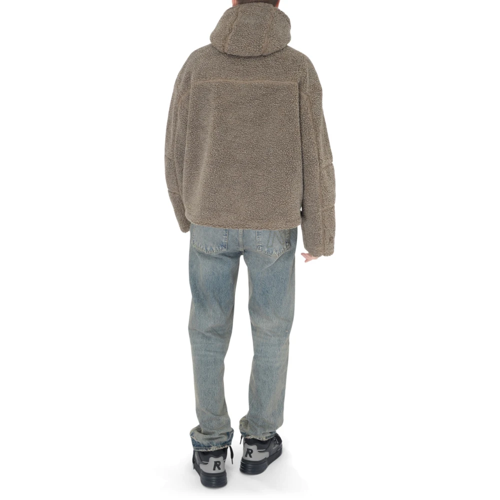 Represent Taupe Fleecejas met capuchon Gray Heren