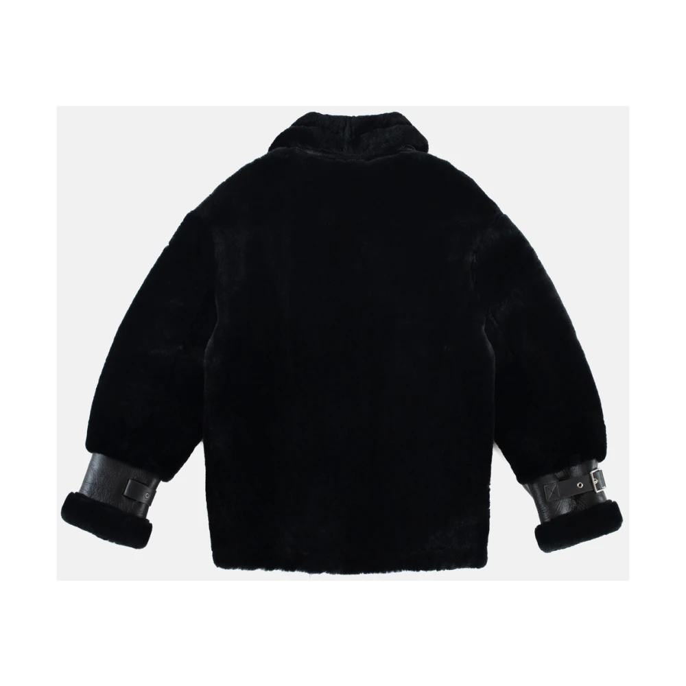 Just Things we Like Mayu Lambskin Shearling Jacket Black Dames