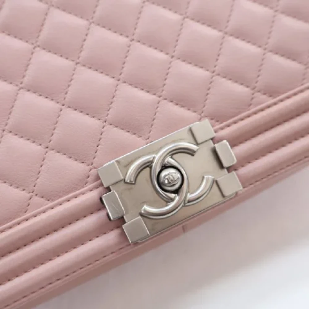 Chanel Vintage Pre-owned Leather chanel-bags Pink Dames