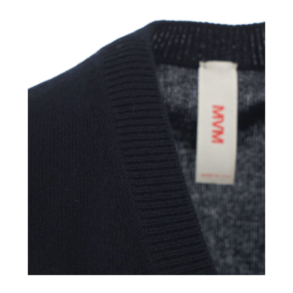 MVM Blauwe Cashmere V-Hals Gebreide Kleding Blue Dames