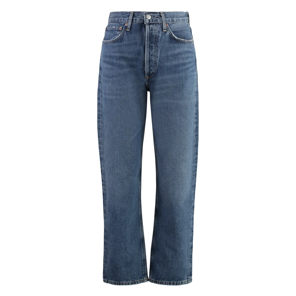 Agolde Klassieke Straight Leg Jeans 100% Katoen Blue Dames