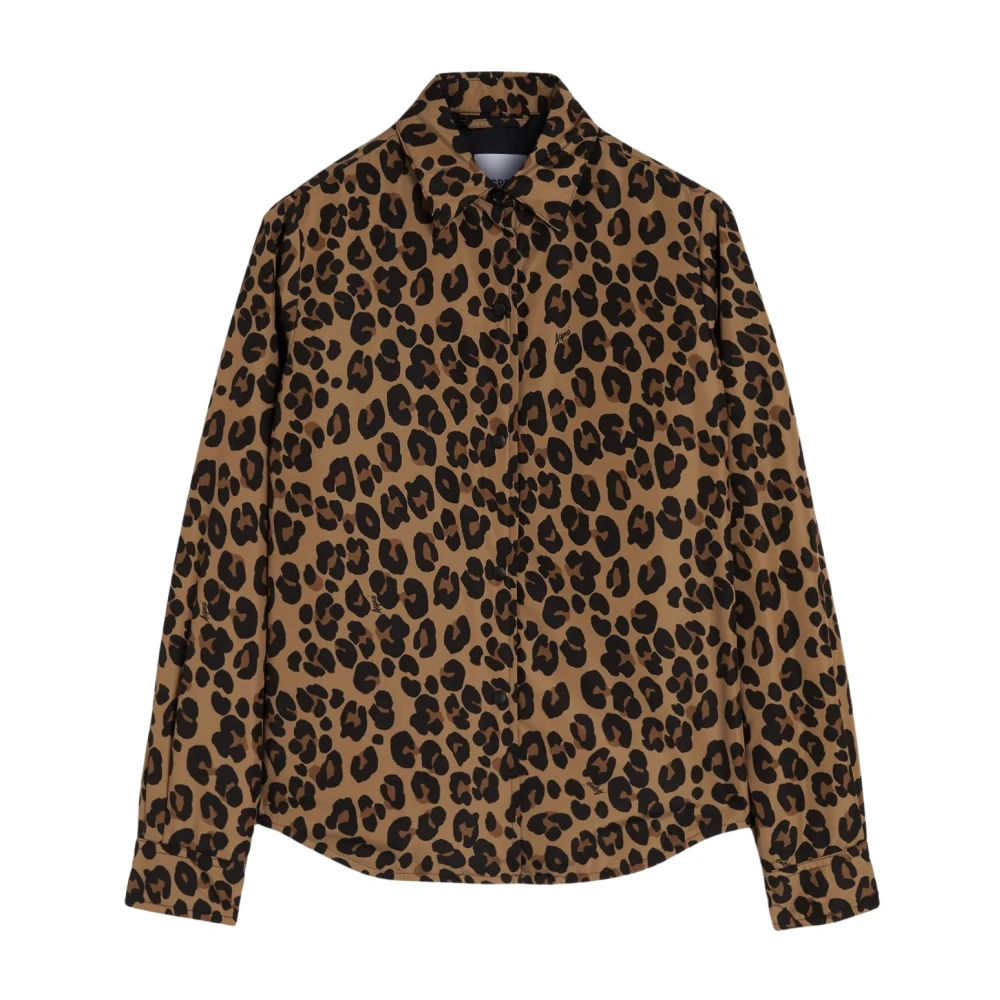 Aspesi Overhemd met luipaardprint Brown Dames