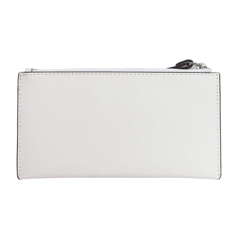 Michael Kors Portemonnee met rits en voorvak White Dames