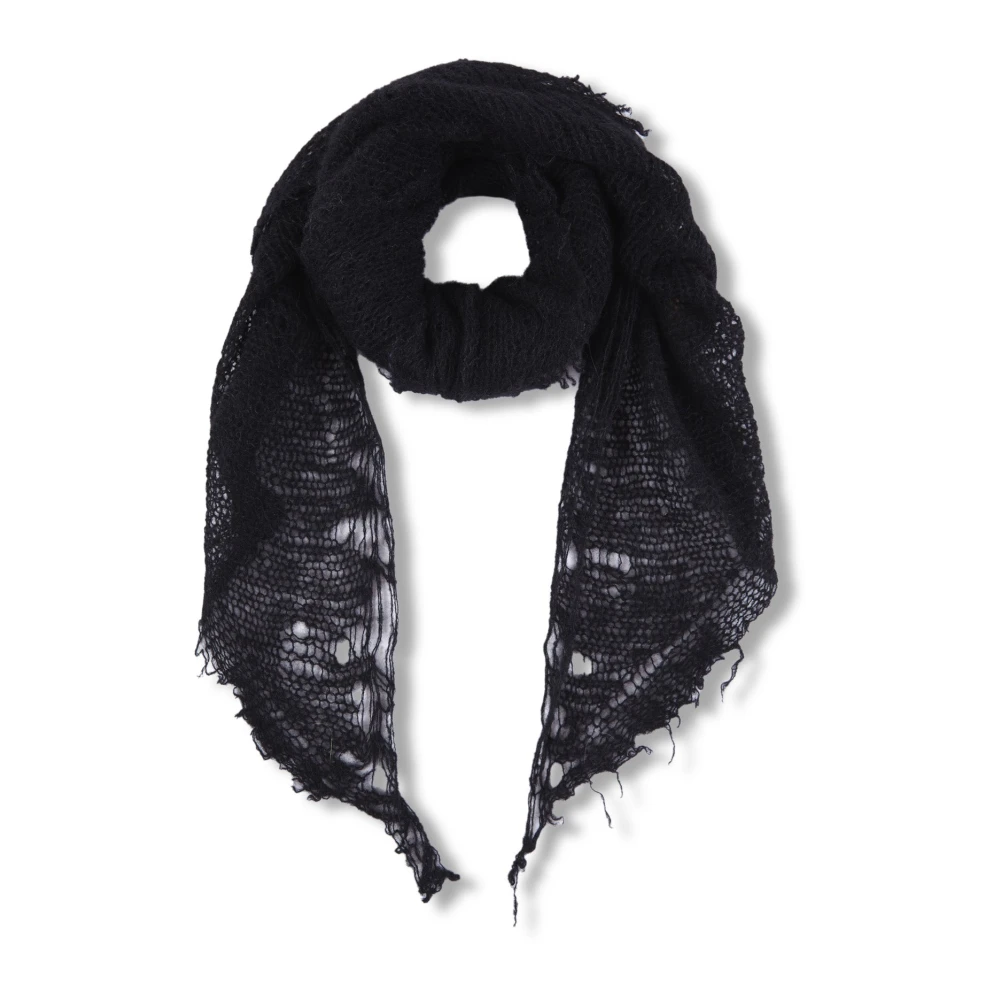 Cortana Onye zwart open gebreide bandana Black Dames