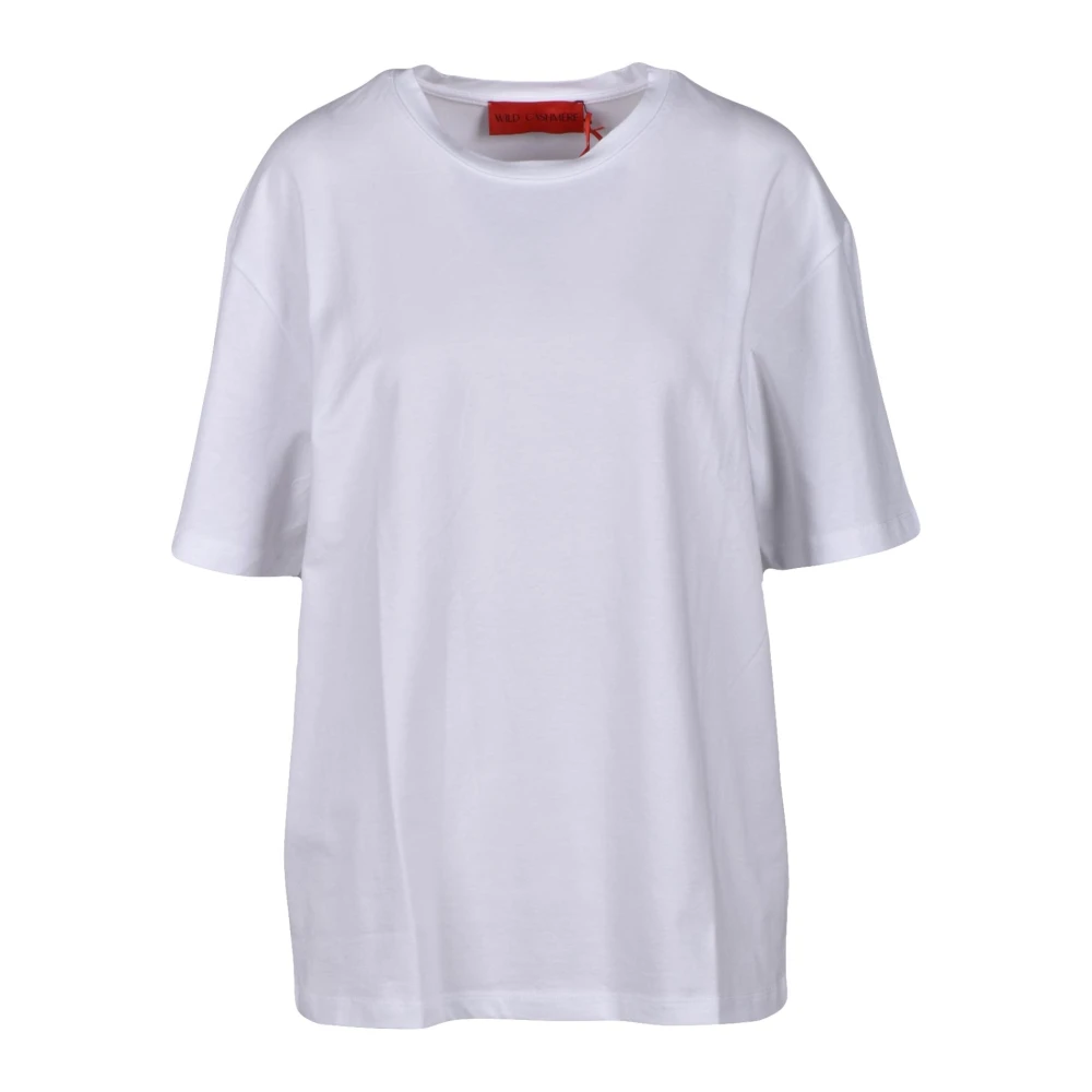Wild Cashmere Zachte Katoenen T-shirt Black Dames