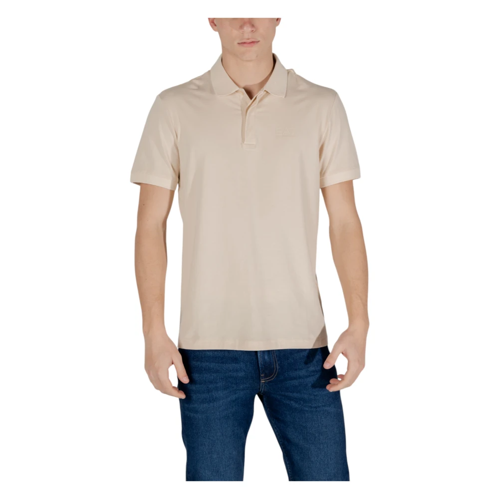 Emporio Armani EA7 Polo Korte Mouw Lente Zomer Collectie Beige Heren