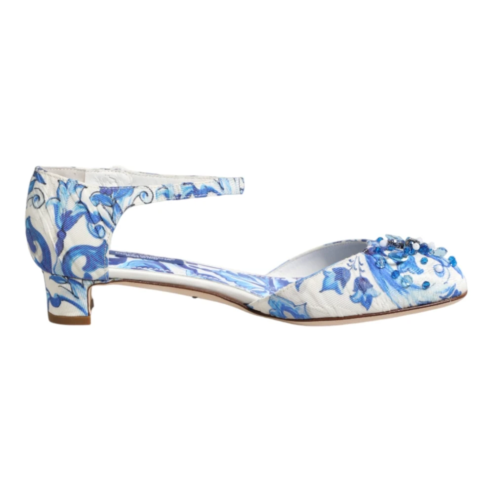 Dolce & Gabbana Women's Blue High Heel Sandals, 3 Uk, Ankle Straps