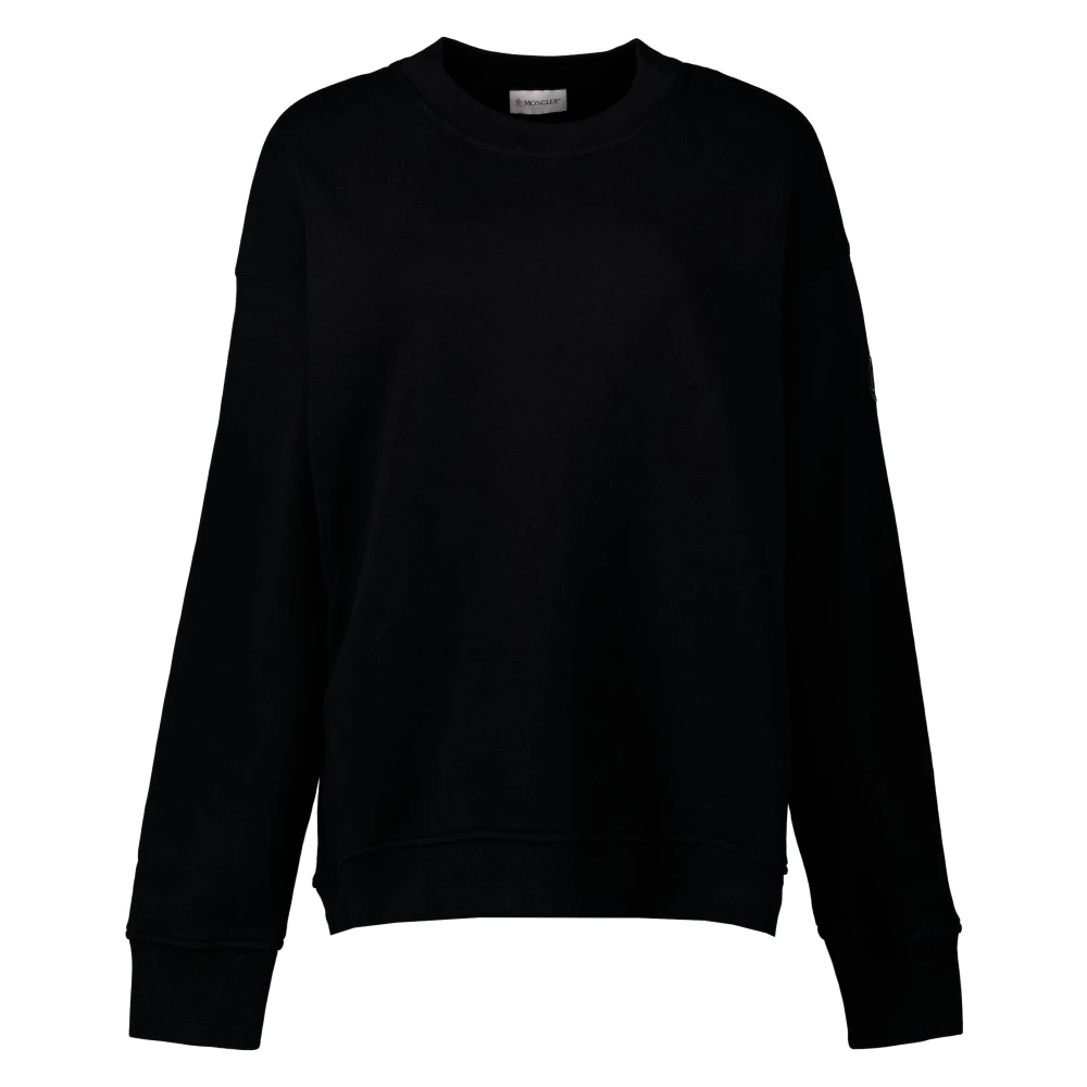 Moncler Metallic Logo Sweatshirt Black Dames
