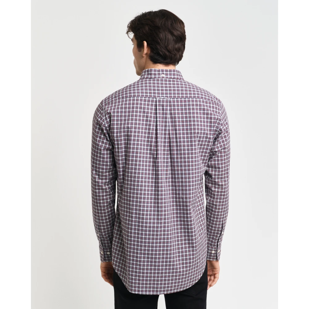 Gant Casual Geruite Overhemd met Button-Down Kraag Multicolor Heren