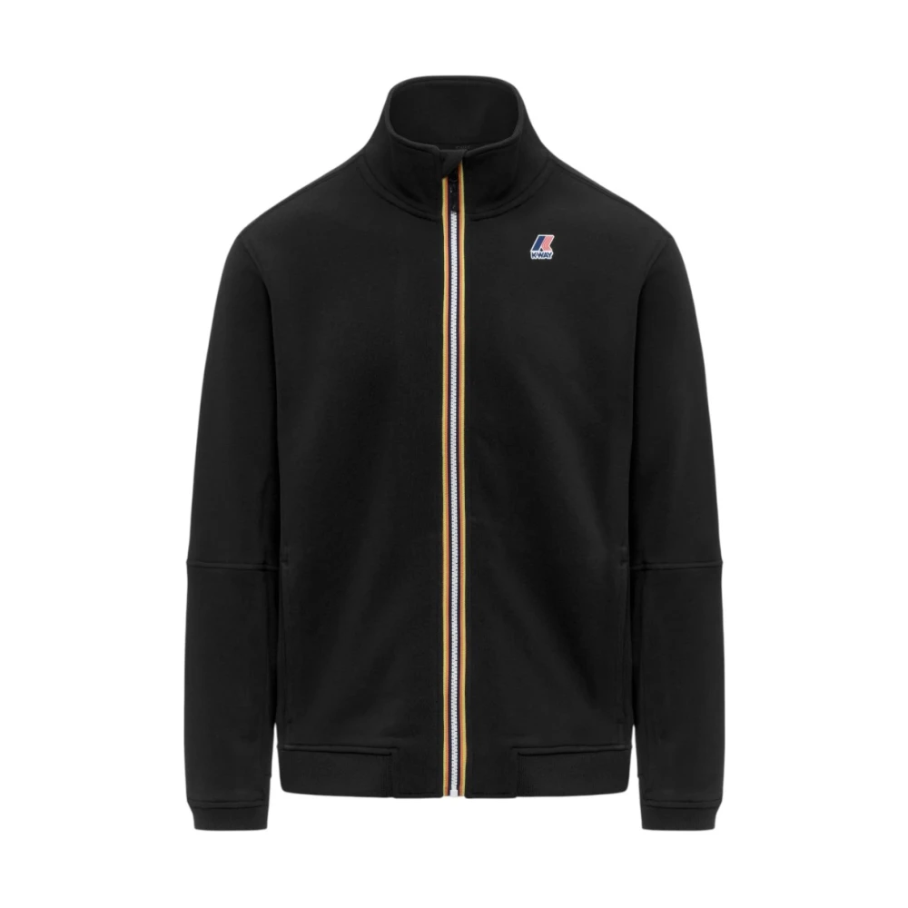 K-Way Uomo Nero - Felpa Con Zip E Collo Alto Pepin - Sweatshirts & Hoodies - M