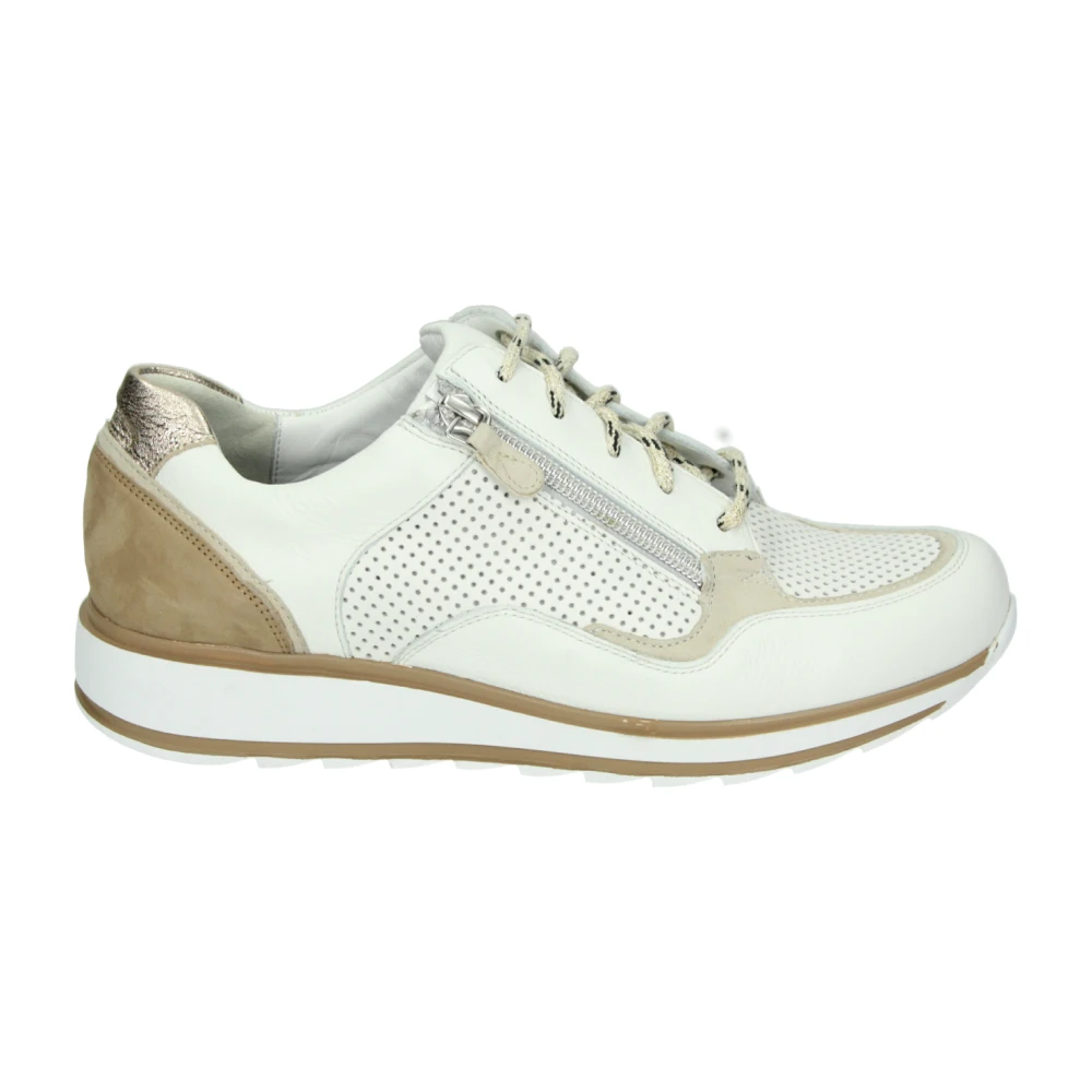 Durea Sportieve Lage Dames Sneakers Patroon Dames Schoenen Wit