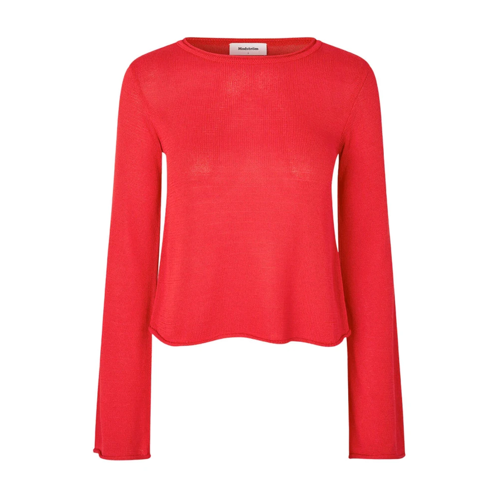 Modström Flared O-Neck Top IvonneMD Stijl Red Dames