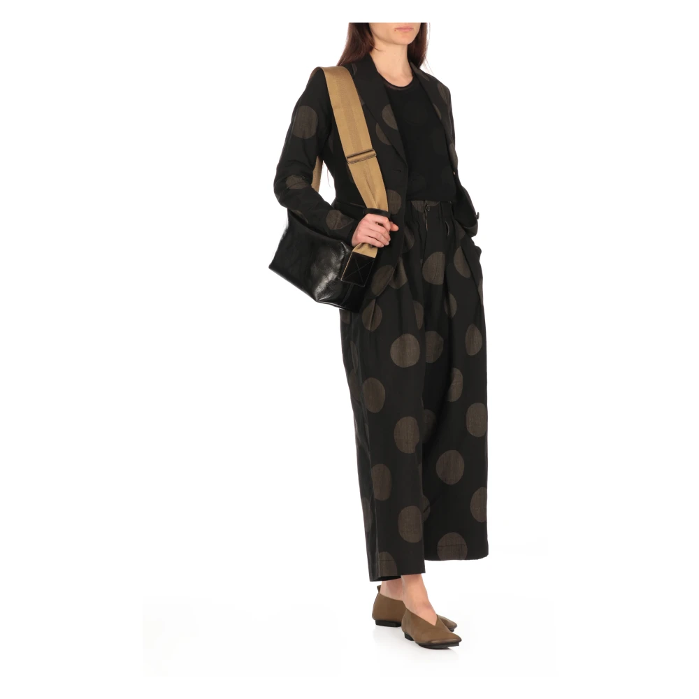 UMA Wang Zwarte Polka Dot Palazzo Broek Black Dames