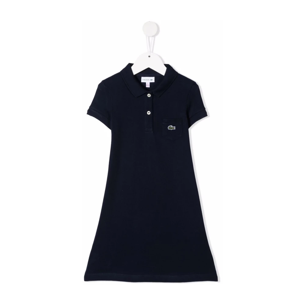 Lacoste Girls Blue Dresses, 14 Y, Piqué Polo Dress