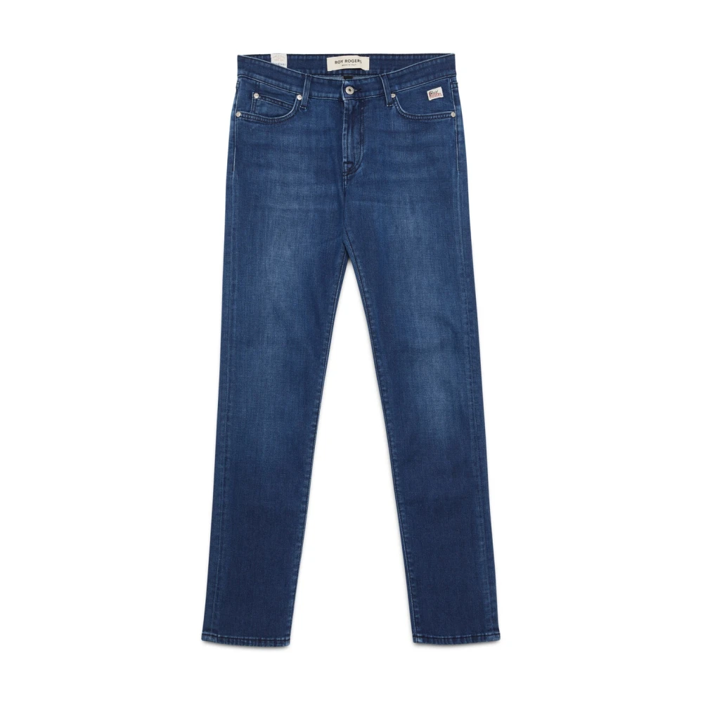 Roy Roger's Mannelijk Blauw Jeans Heren, W35, Denim, E Slim Fit Denim Jeans