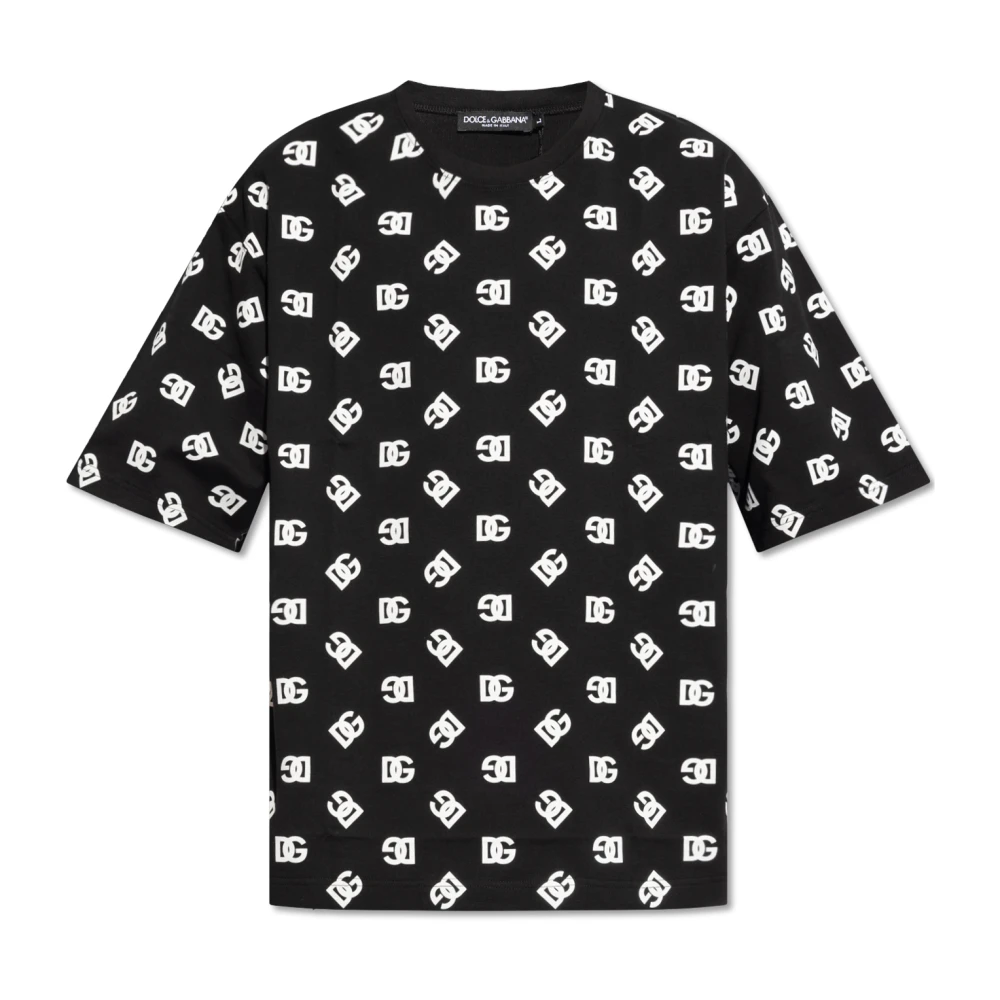 Dolce & Gabbana Monogram T-shirt Black Heren