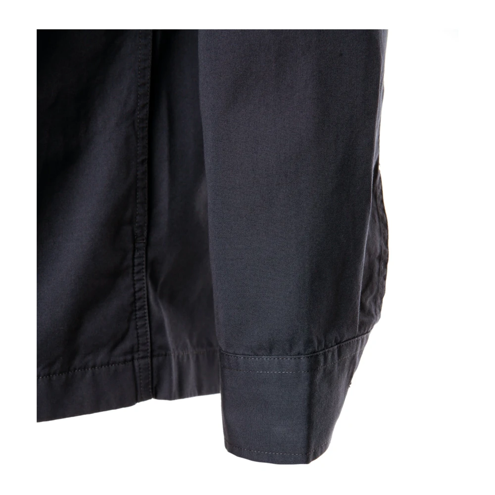 closed Italiaans Katoenen Overshirt met Rits Blue Heren
