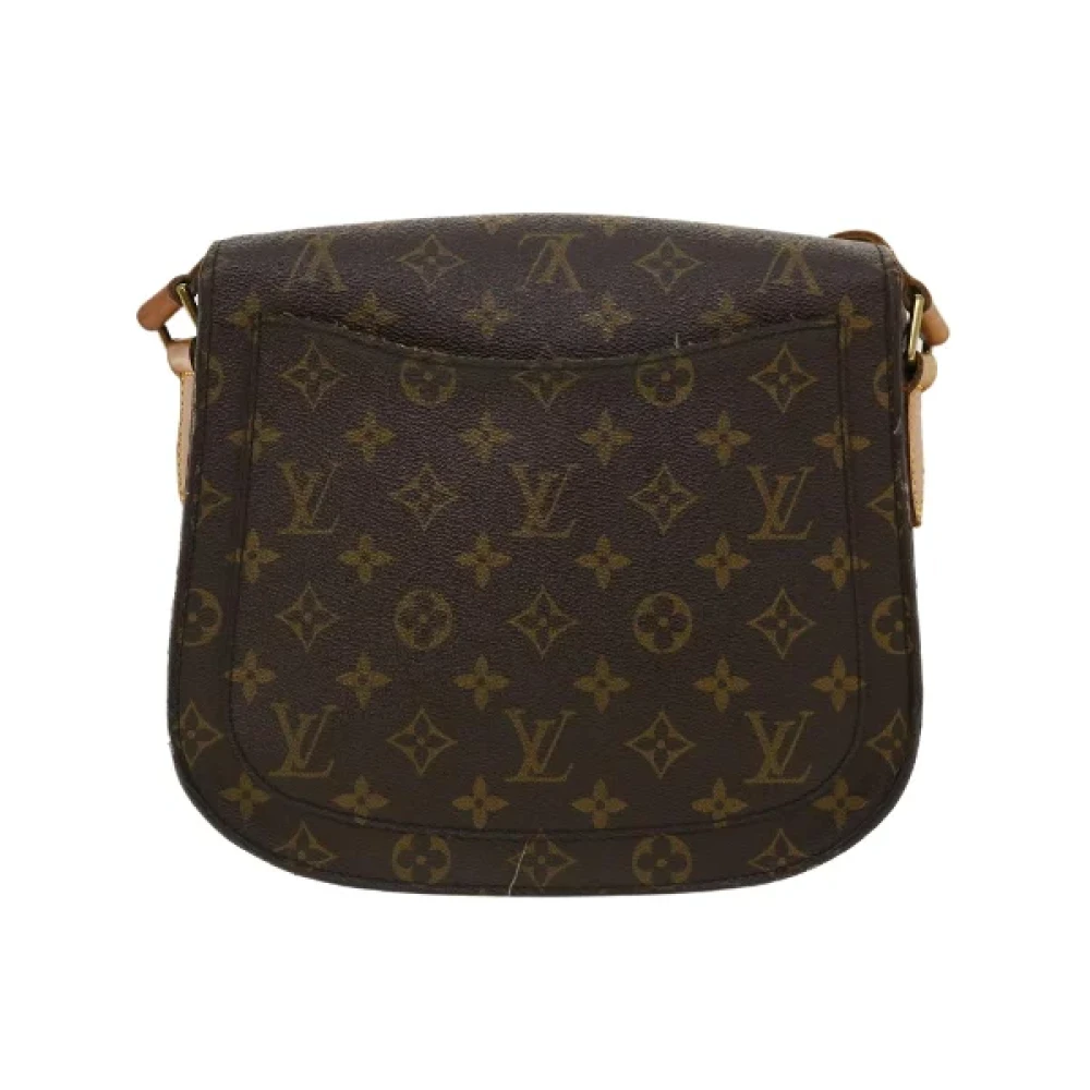 Louis Vuitton Vintage Tweedehands Bruin Canvas Louis Vuitton Schoudertassen Brown Dames