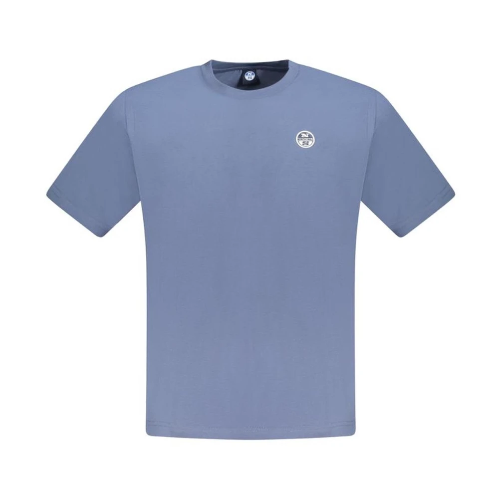 North Sails Blauw Katoen Crew Neck T-Shirt Blue Heren