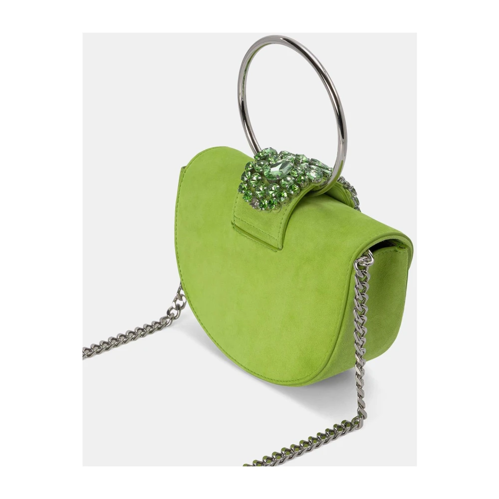 Alma en Pena Maan Flap Clutch Tas Green Dames