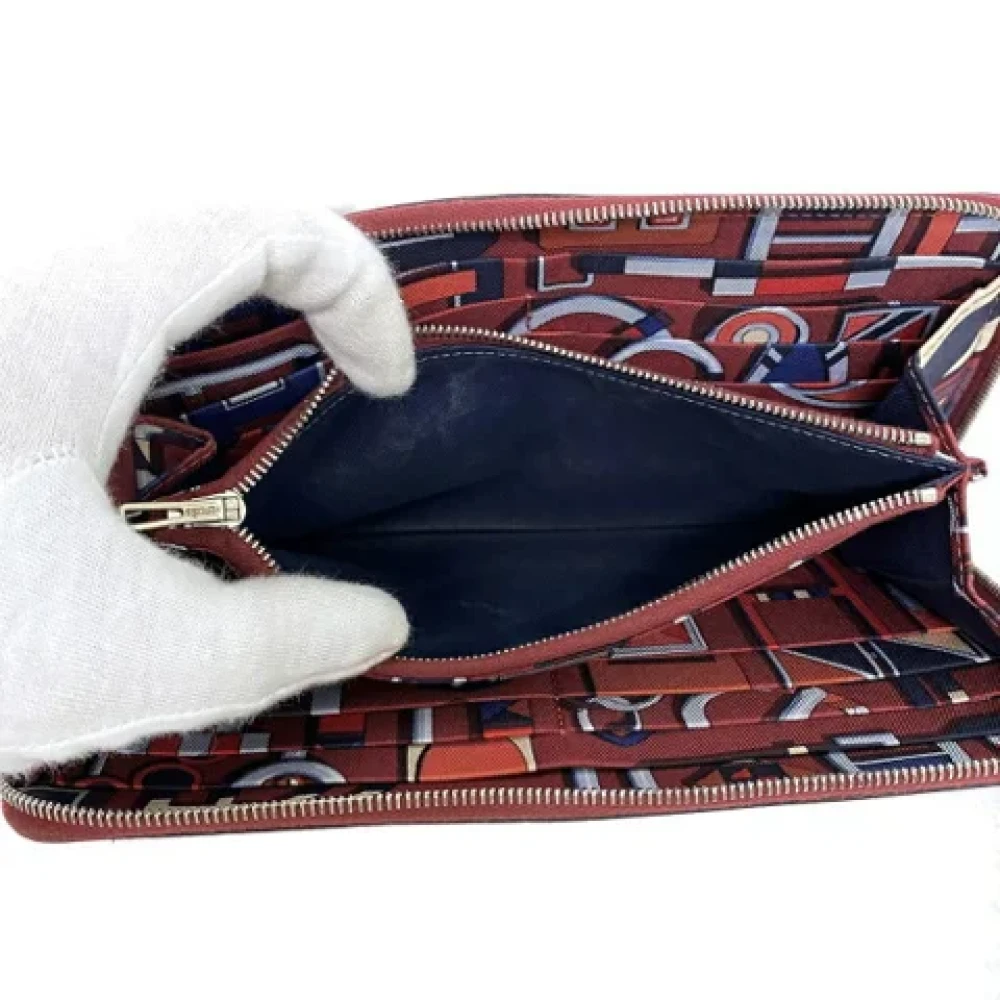 Hermès Vintage Pre-owned Leather wallets Red Dames