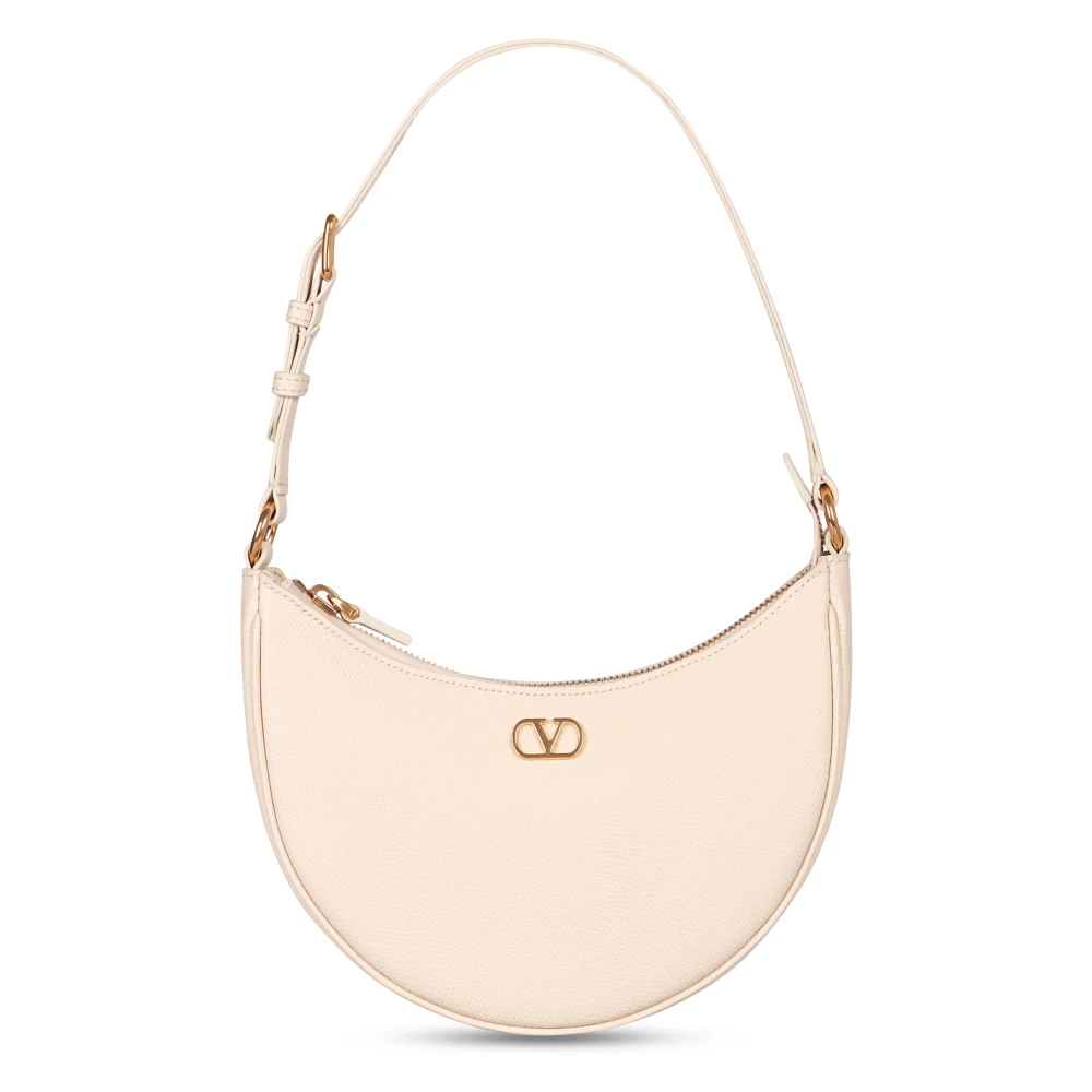 Valentino Garavani Vrouw Beige Signature Mini Leren Hobo Tas