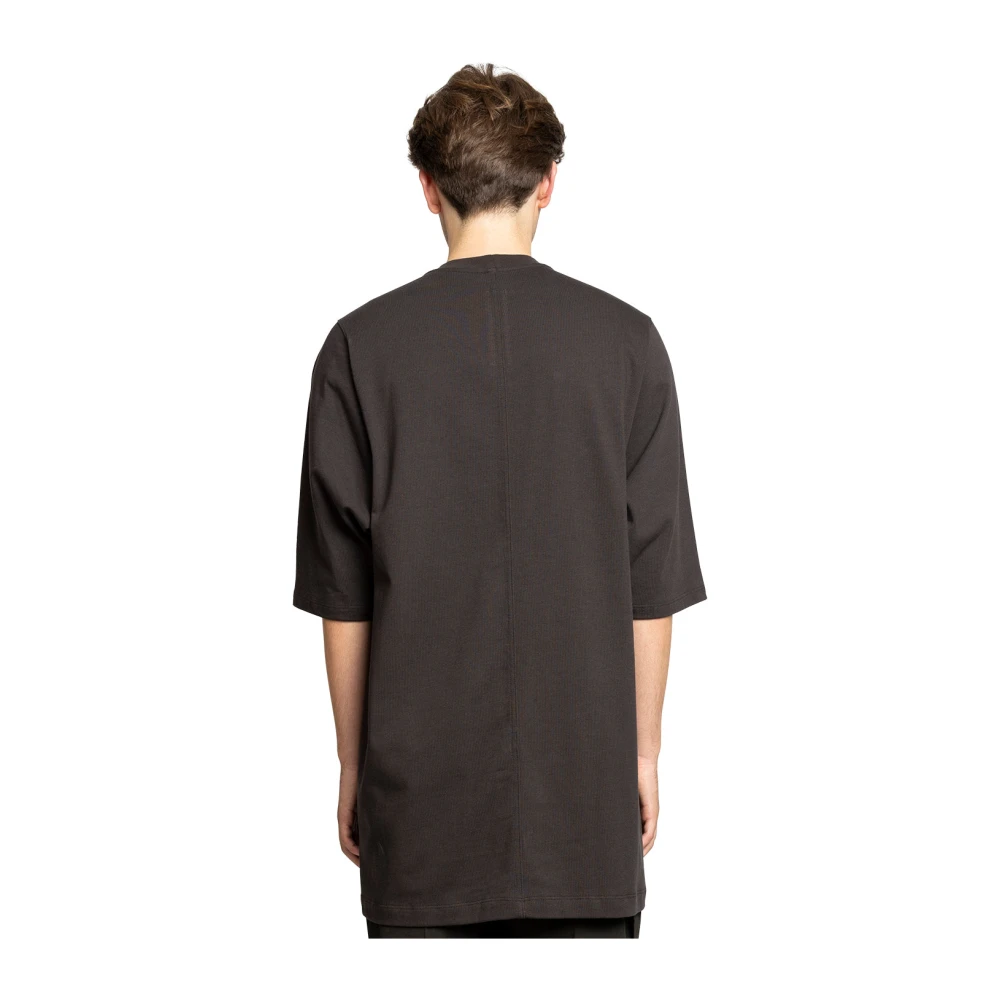 Rick Owens Donker Stof Oversized T-Shirt Black Heren